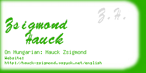 zsigmond hauck business card